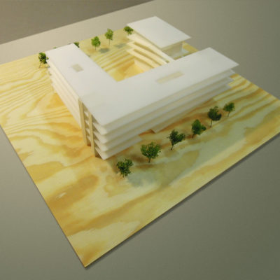 Architektonický model radnice v Ostravě